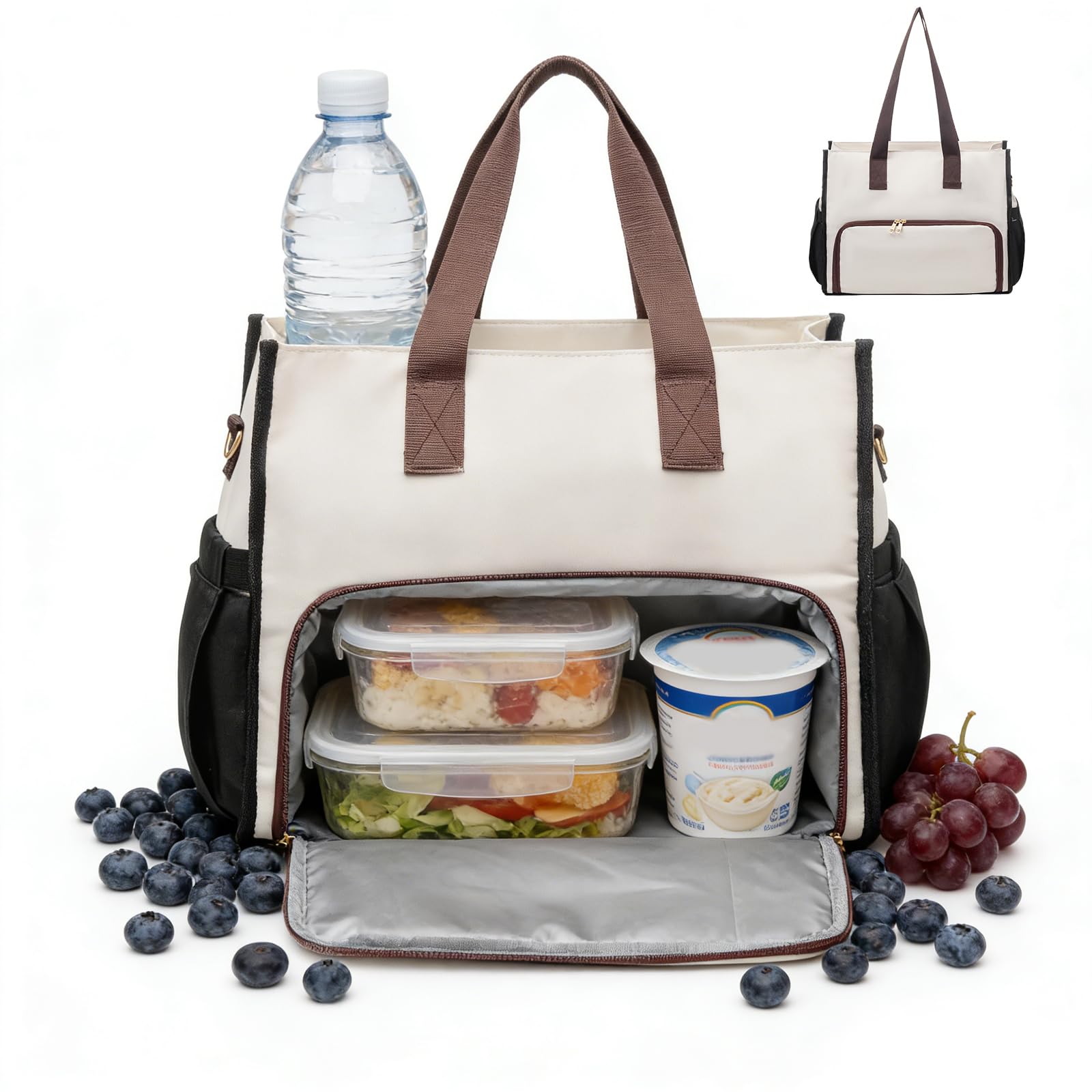 Laptop Bags for Women ,Work Bag with Insulated Leakproof Lunch Compartment