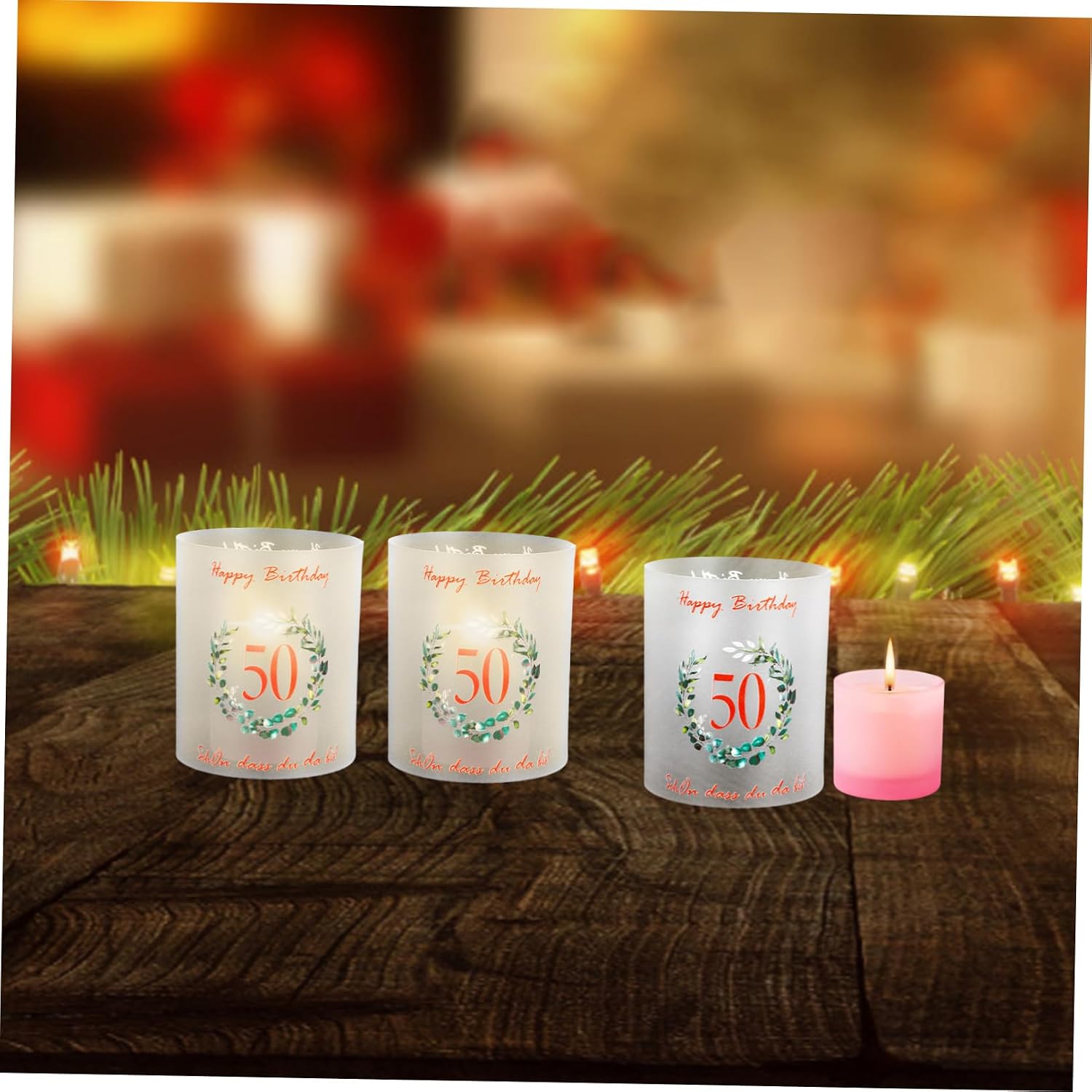 8pcs Decorative Candle Covers German Style Plastic Candle Cylinder Home Decor Romantic Tube Shades