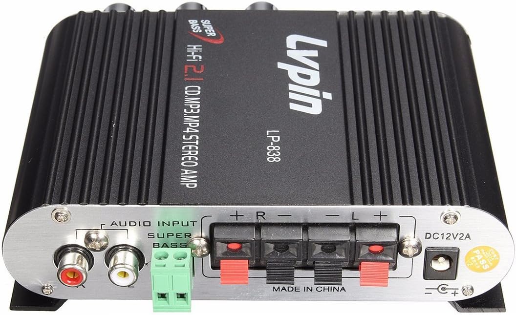 Stereo Amplifier - LVPIN 12V 200W Mini Hi-Fi Stereo Amplifier MP3 Car Radio Channels 2 House Super Bass