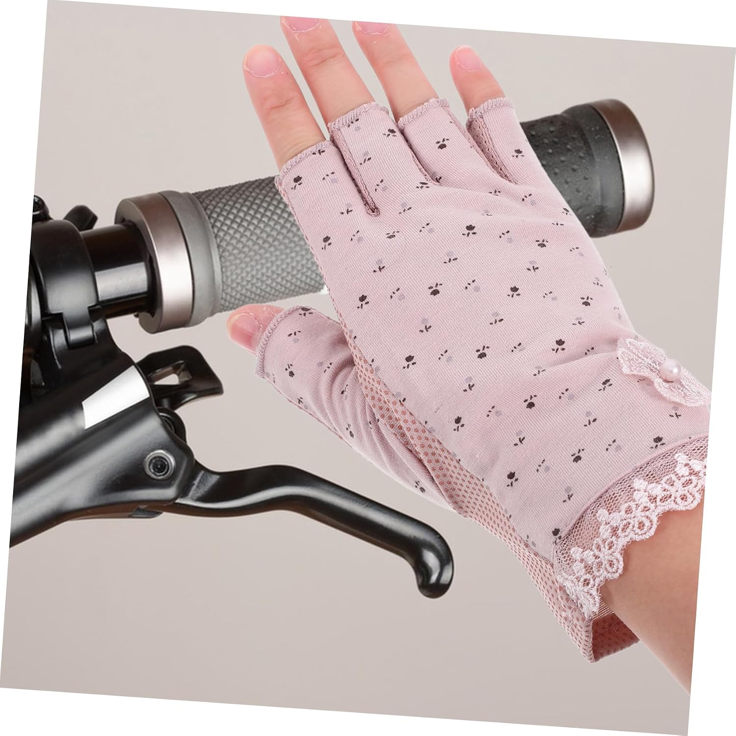 Holibanna Half Finger Gloves for Women Sun Protection Manicure Gloves Breathable Material
