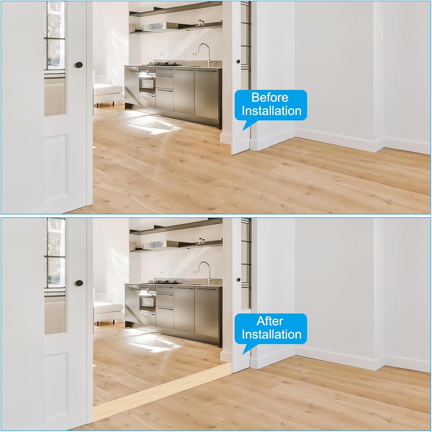 PATIKIL Self Adhesive Floor Transition Strip 10 ft x 3" Vinyl Flat Divider Flooring for Joining Floor Gaps Carpet Transition Floor Tiles, Maple Wood