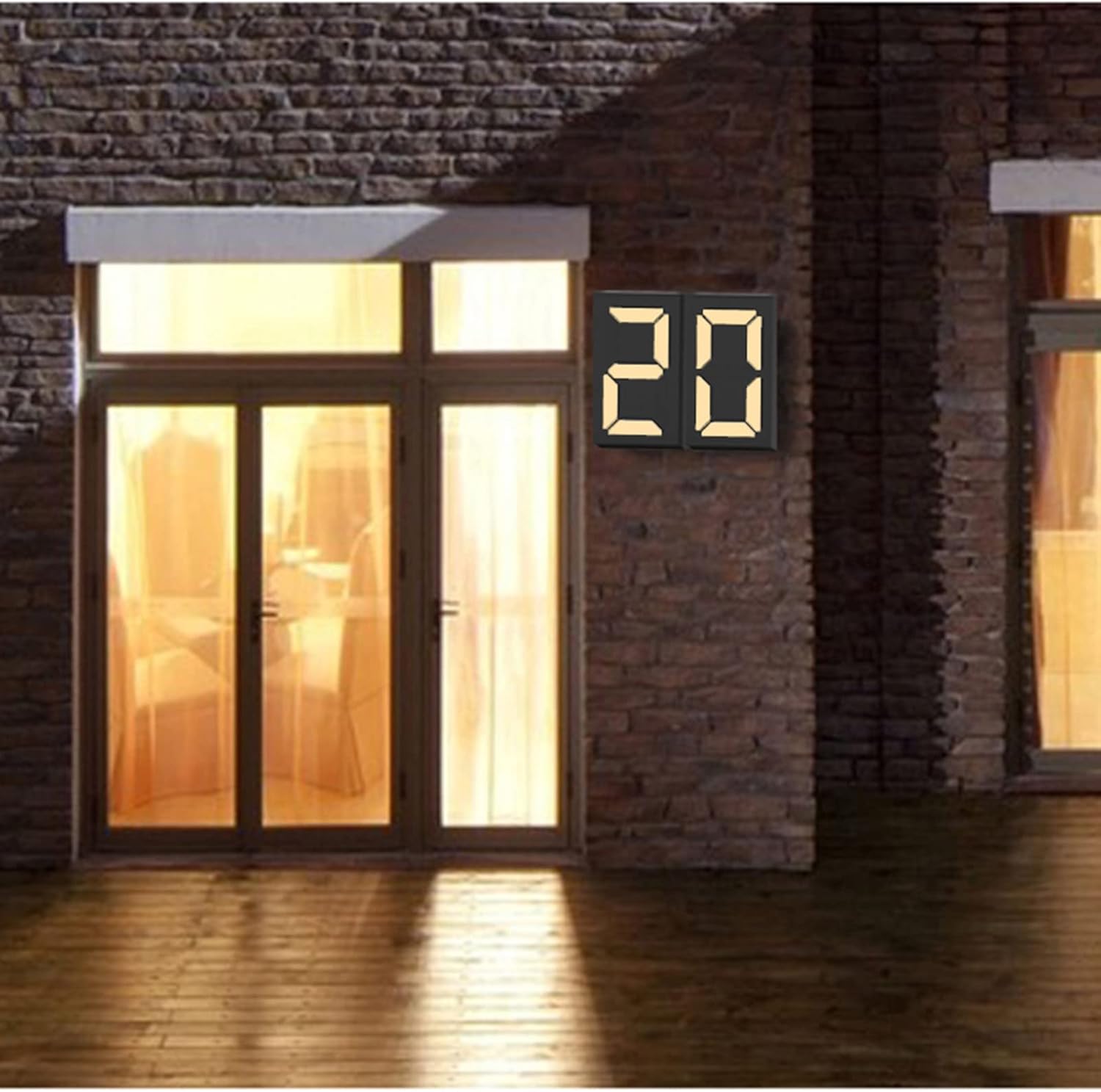 Solar House Numbers Light, DIY 0-9 Digital Door Number Sign, LED Illuminated Address Plaque for Outside Home Store Apartment (Dual Color)