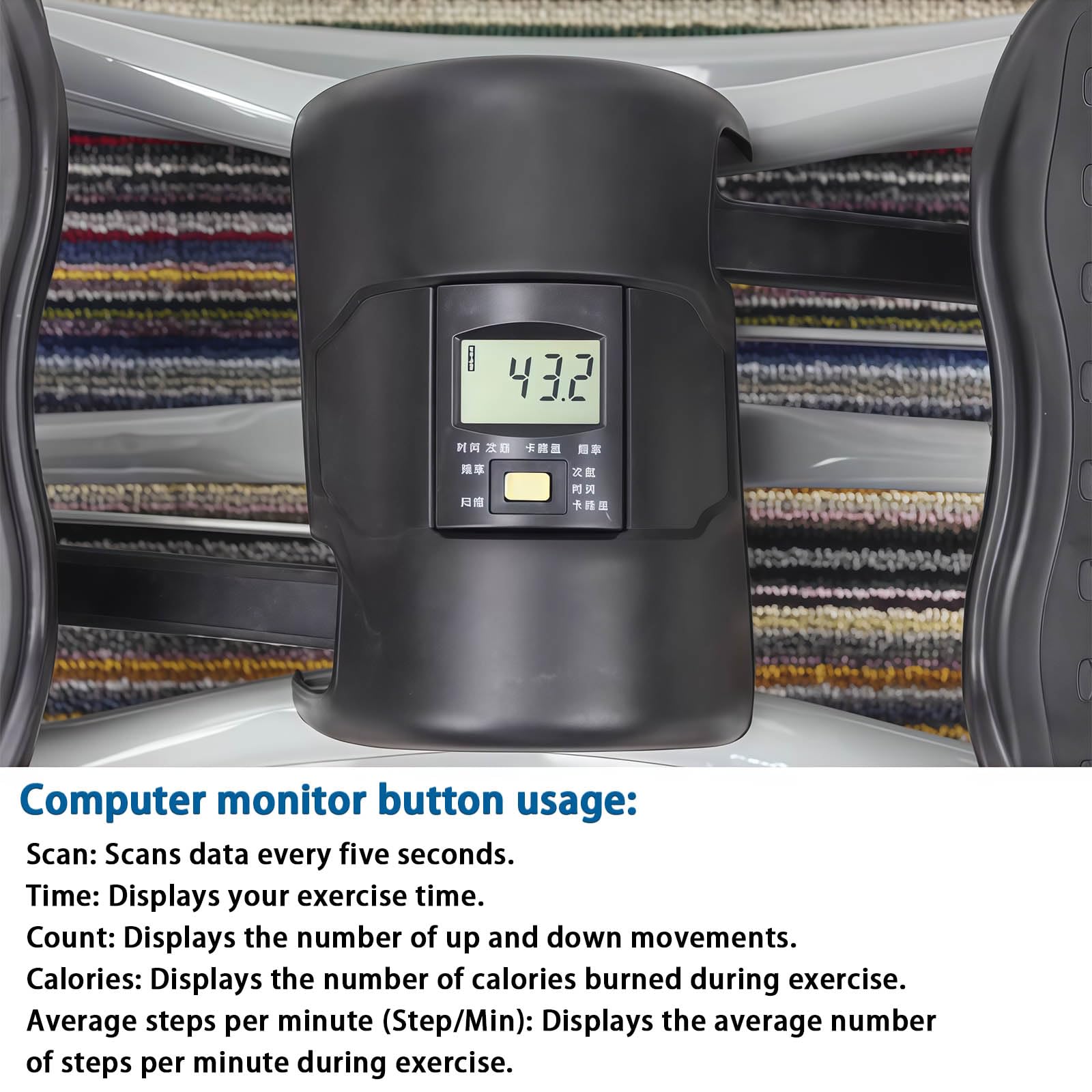 Side to Side Rock Stepper, Mini Exercise Machine with Digital Display for Legs & Po, Full Body Workout at Home