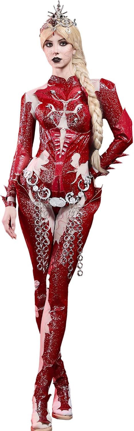 Cosplay.fm Women's Game Cosplay Costume the Red Suit Ser with Full Accessories for Comic Con Halloween