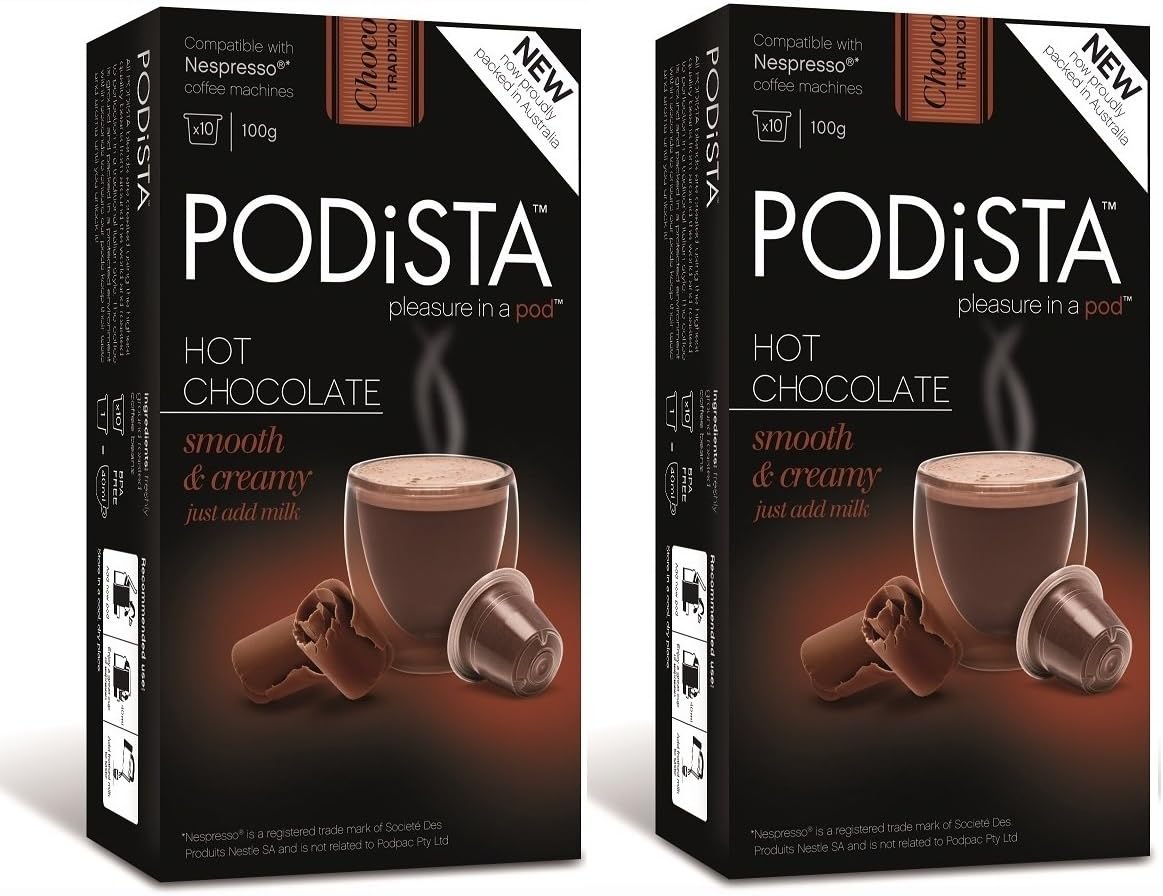 Nespresso Original Line Compatible Capsules Hot Chocolate Hot Cocoa Pods - Smooth & Creamy - 20 Pod Package