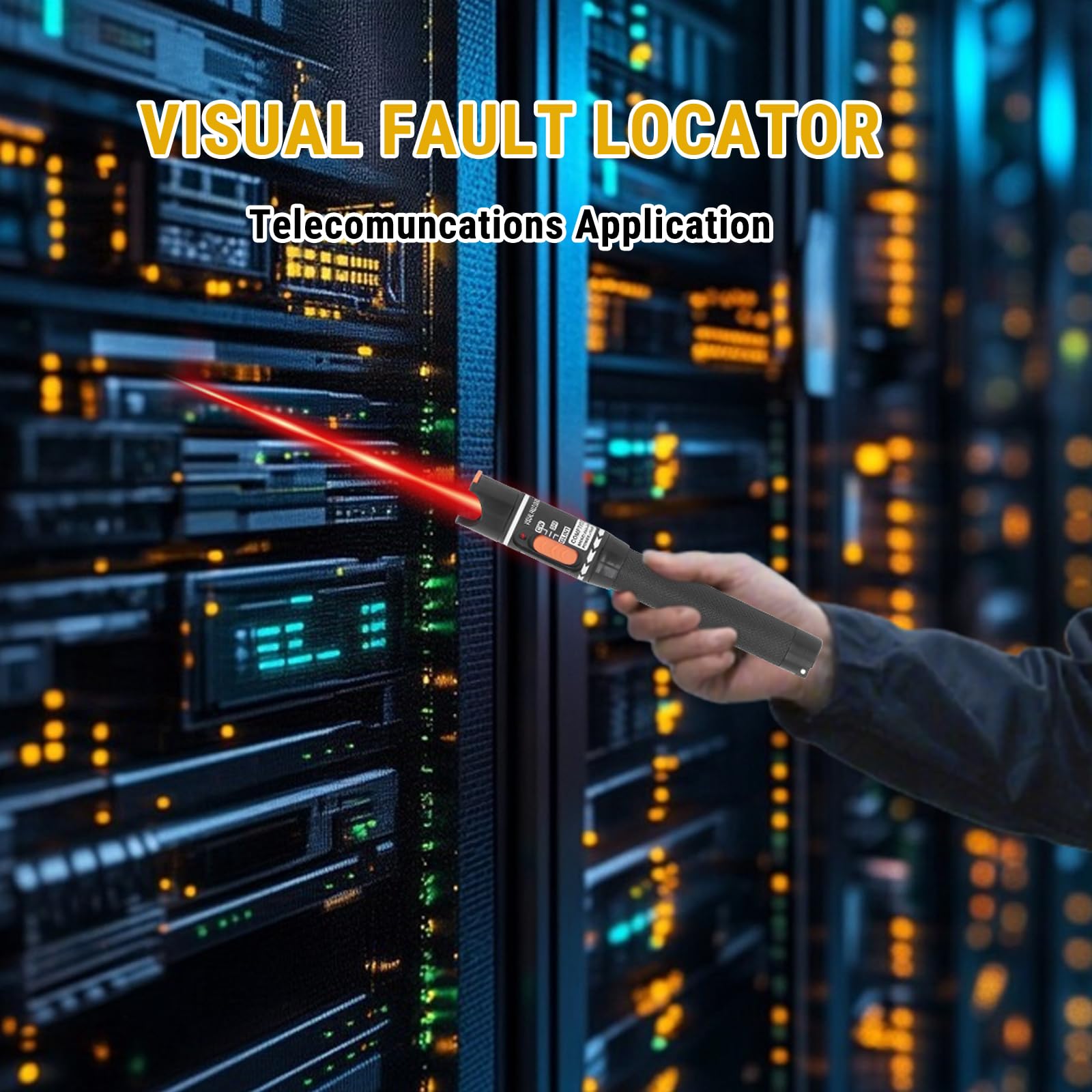 10km Visual Fault Locator, 10mW Red Light Optical Fiber Tester Pen, 650nm Wavelength - Image 2