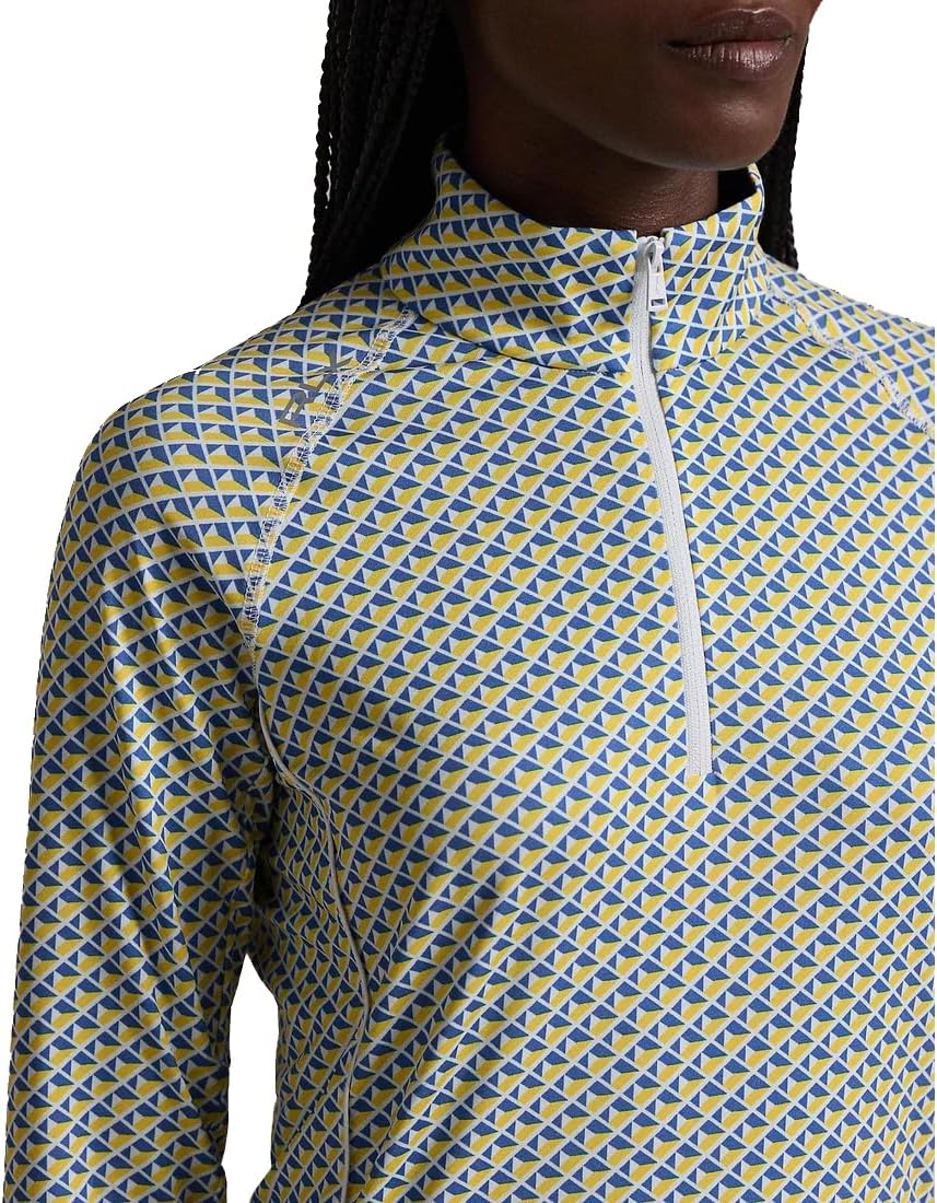 RLX Ralph Lauren Women's Golf Recycled Lightweight Airflow Geo 1/4 Zip Pullover Medium M