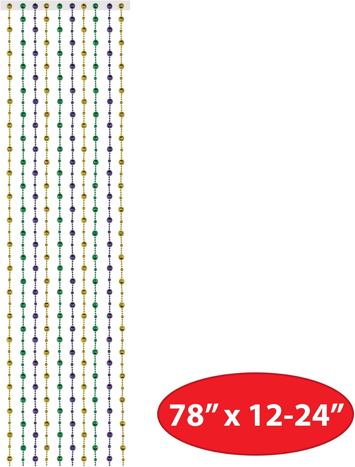 Purple Green And Gold Disco Ball Bead Curtain