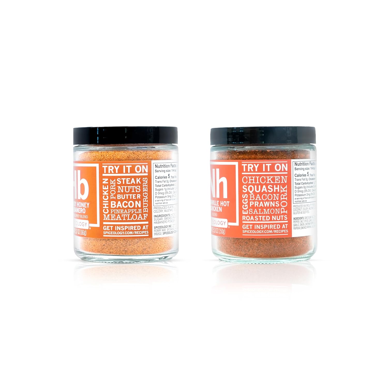 Spiceology – Sweet & Spicy Bundle – Nashville Hot Chicken & Smoky Honey Habanero Seasonings – Bold & Balanced Flavors for Chicken Wings, Pork Chops, Steak, BBQ & More – Grill, Cook & Smoke – Small