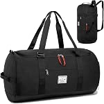 Lyweem Sports Gym Bag Men - Large 60L Travel Duffle Bag with Shoe Compartment Women, Weekender Backpack, Overnight Duffel Bag, Brown