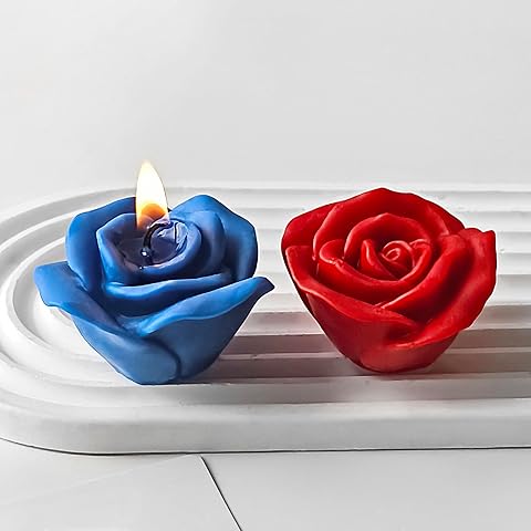 2 Pack Tulip Flower Mold - Succulent Flower - Silicone Resin Casting Molds for Candle & Resin & Soap Craft Supplies