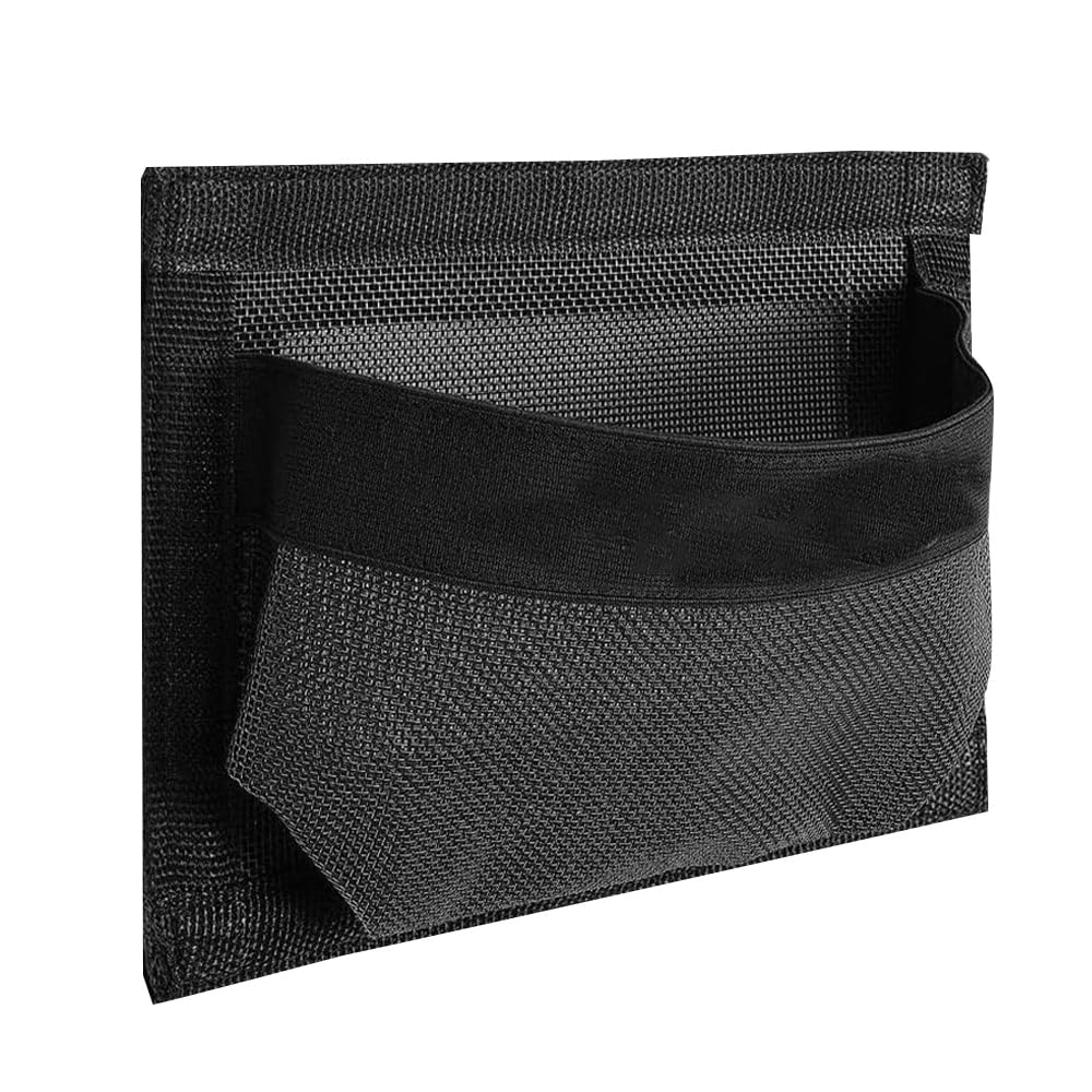 MiOYOOW Boat Self-Adhesive Mesh Bag, Waterproof Marine Organizer Net 25 * 18cm Strong Adhesive Kayak Storage Pocket for Pontoons Angling Fishing