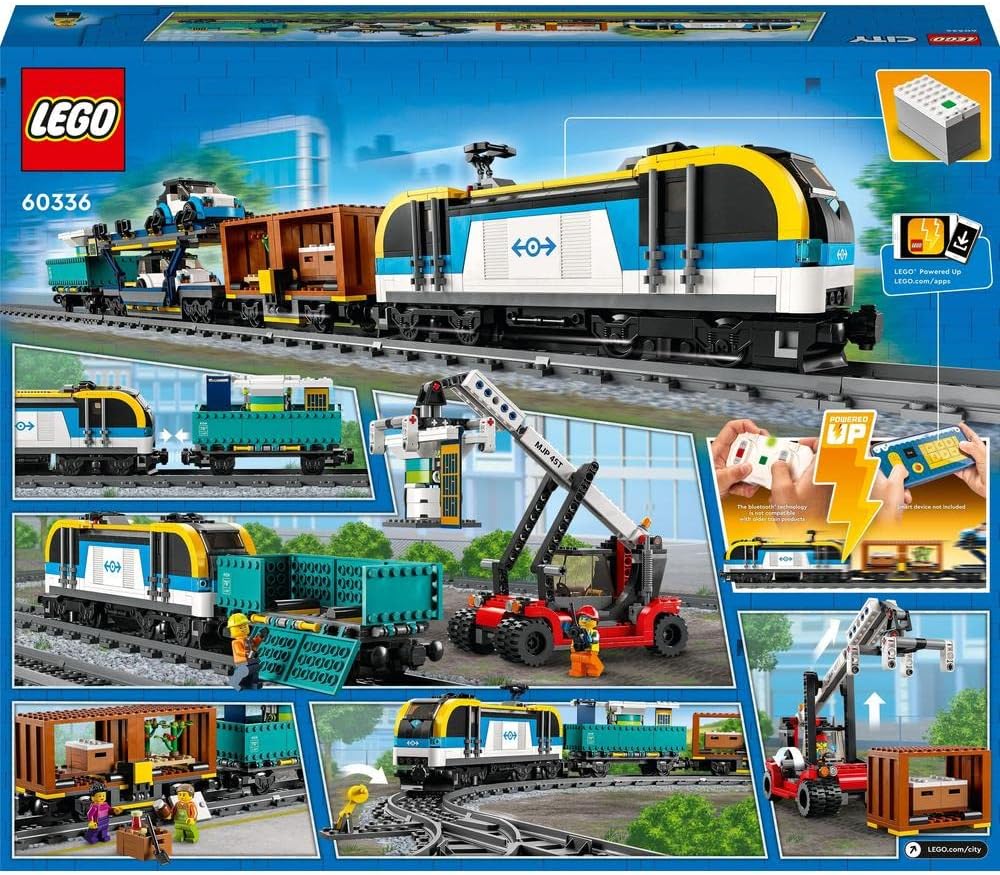 LEGO City Freight Train 60336 Toy Block Present Train Vehicle Glue Boys Girls 7 Years Old