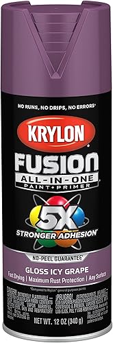 Vista 81 de Krylon Fusion All-In-One K02705007- Pintura en aerosol para uso en interiores y exteriores, transparente brillante, 12 onzas (paquete de 2)