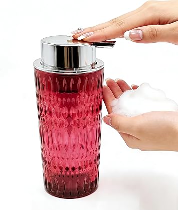 Foaming Soap Dispenser Vintage Hand Soap Dispenser for Kitchen Bathroom Red