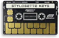 Stylophone Stylosette – Mini sintetizador estilo cassete com teclado sensível ao toque, FX, alto-falante e porta de expansão – portátil, máquina de som analógico alimentada por bateria com mais