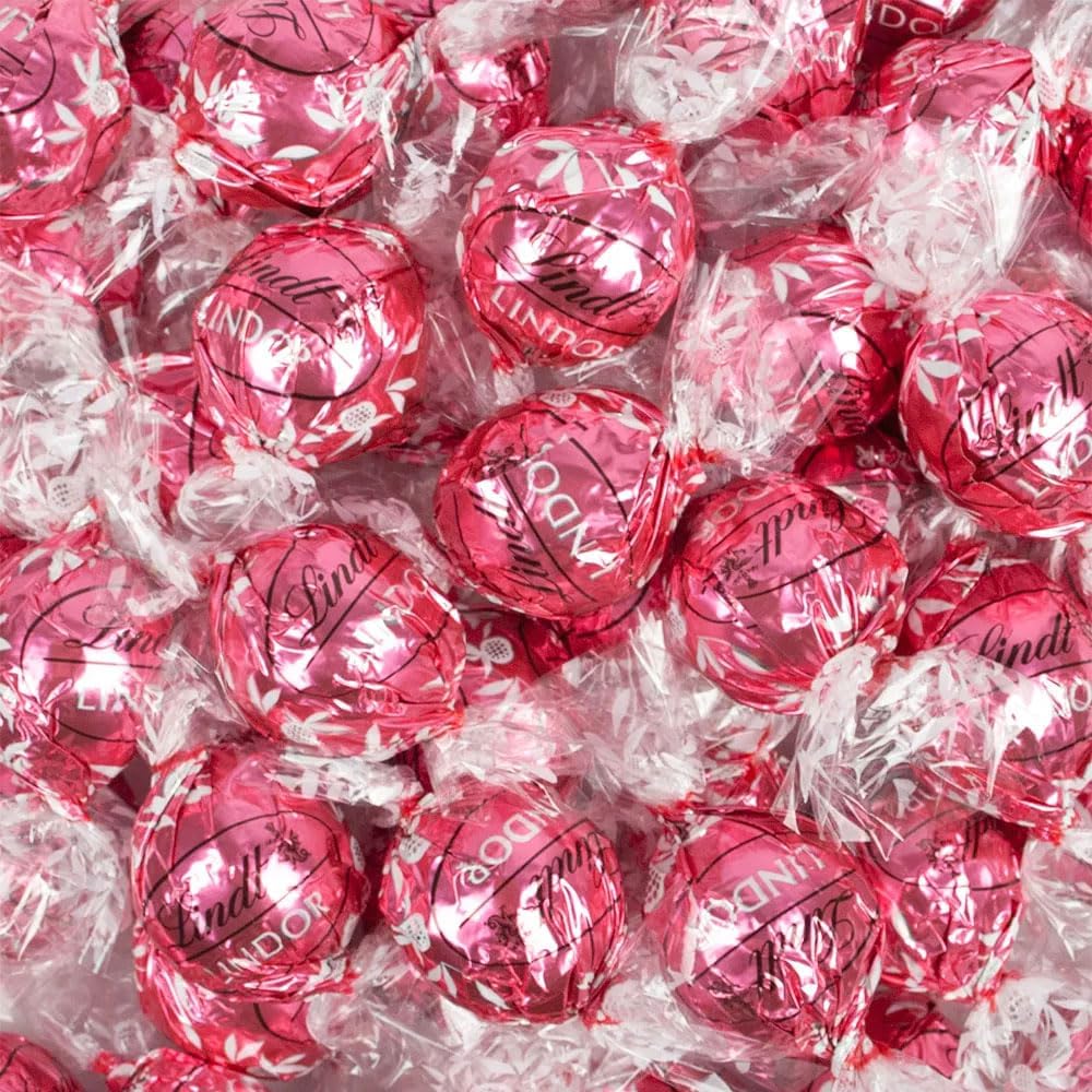 36 Pcs Pink Candy Strawberries & Cream Chocolate Truffles (1 lb)