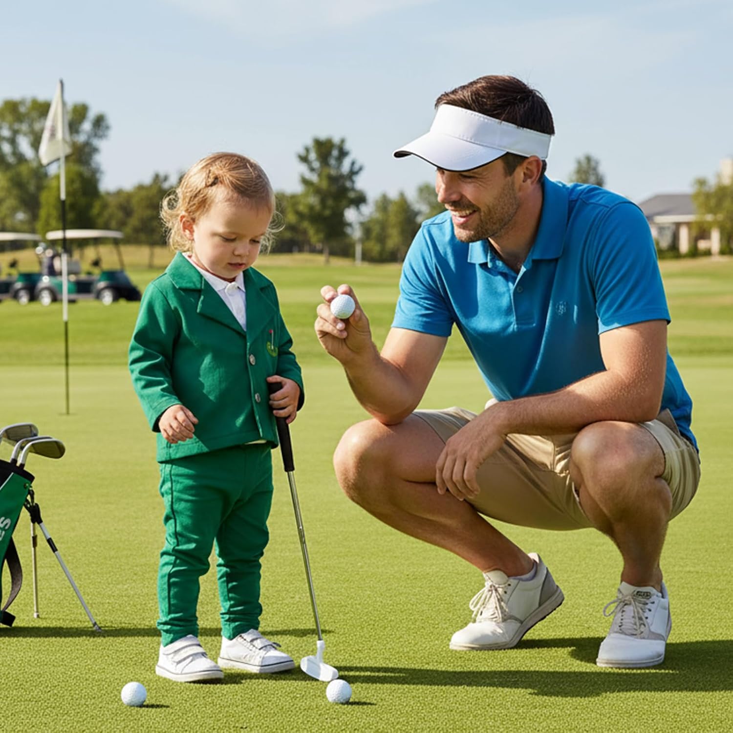 FIOMVA Baby Boy Girl Golf Clothes 1st 2nd Birthday Outfits Toddler Lapel Jacket Button Down Coat Blazer First Birthday Gift