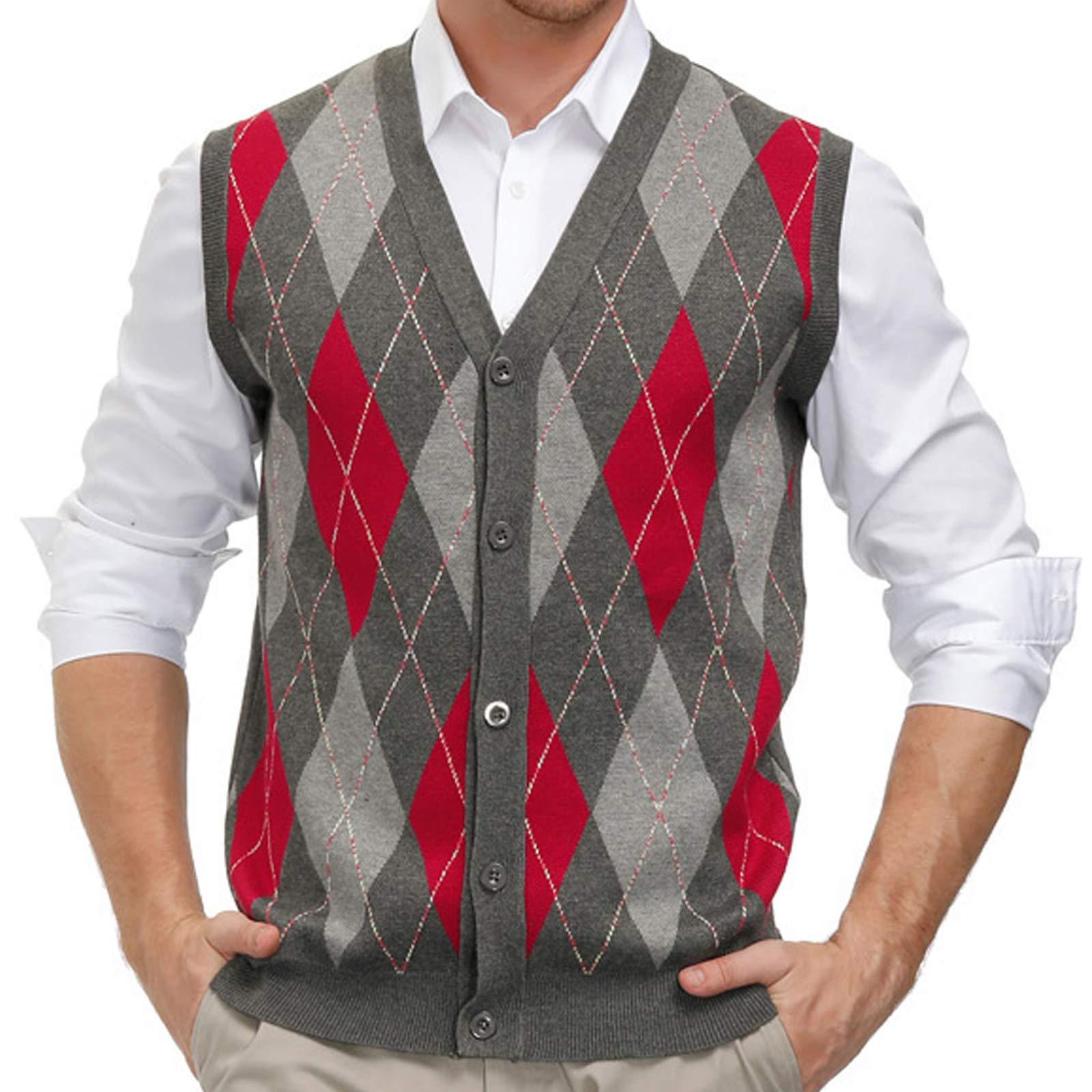 Pj Paul Jonesmens Sweater Vest Cardigan Button Front Knitwear