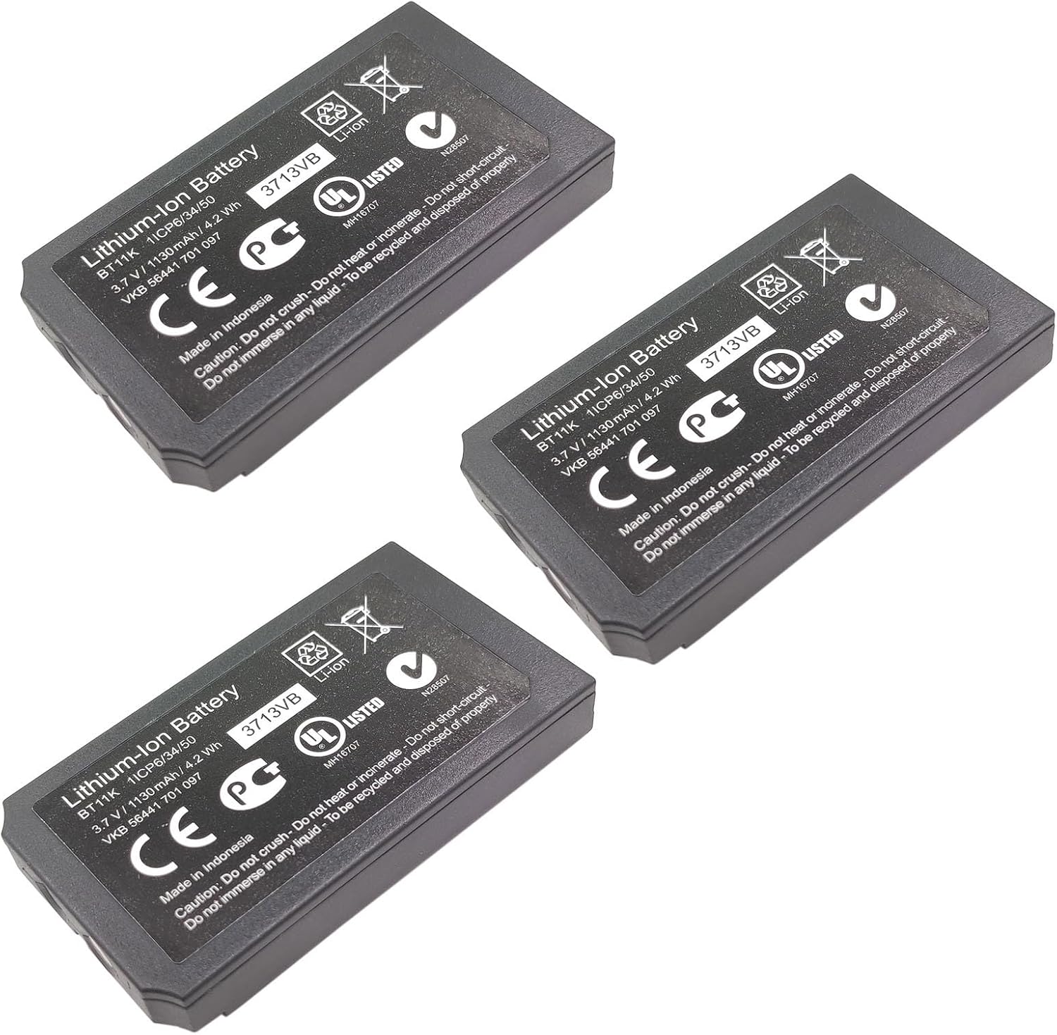 (3 Counts) BT11K 1130mAh 3.7V Ni-MH Battery Replacement for IKUSI BT11K Rechargeable Battery