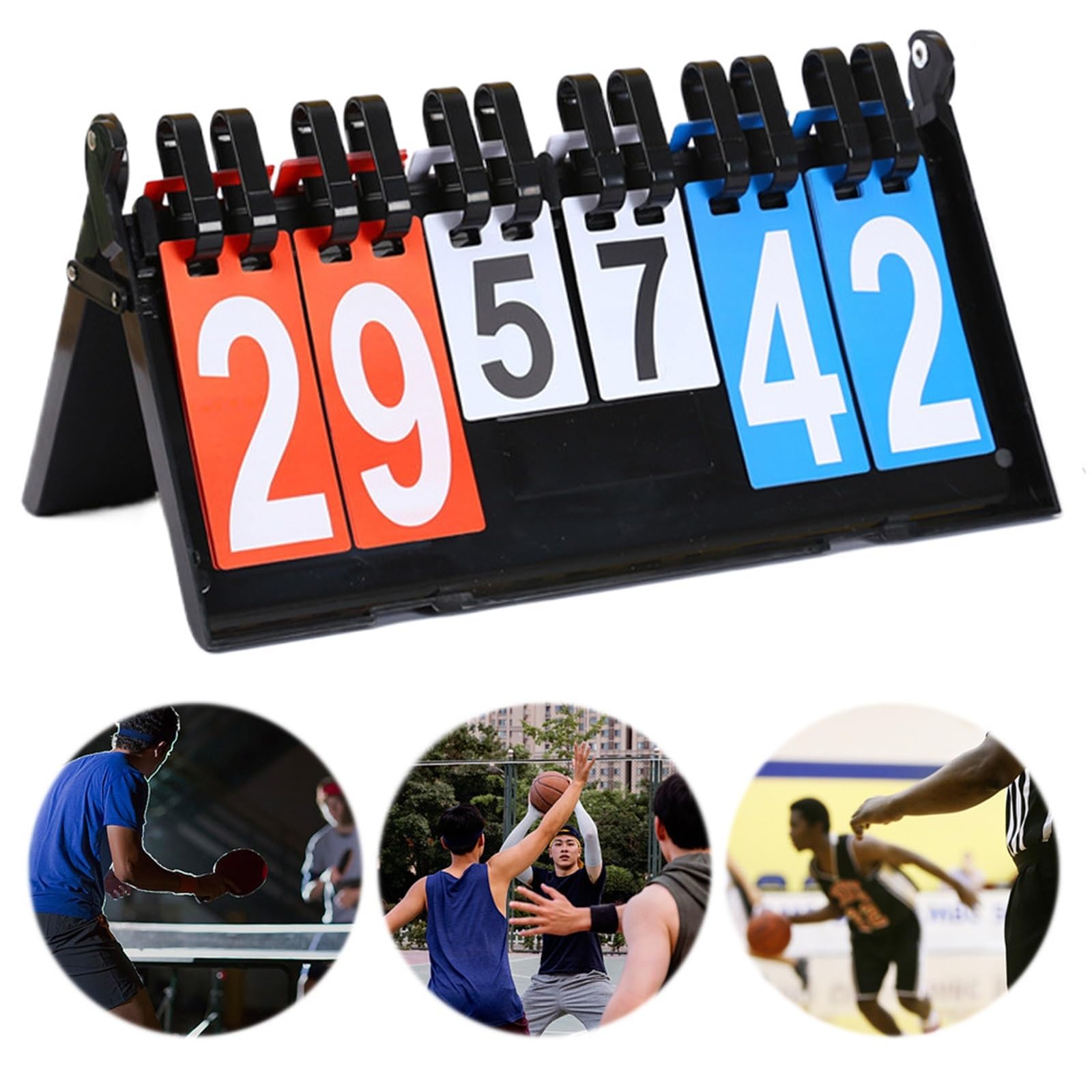 2PCS Tabletops Scoring Board Tragbare Scoreboard Flipper MultiSports Score Flip Leicht Keepers für Tischtennis, Badminton
