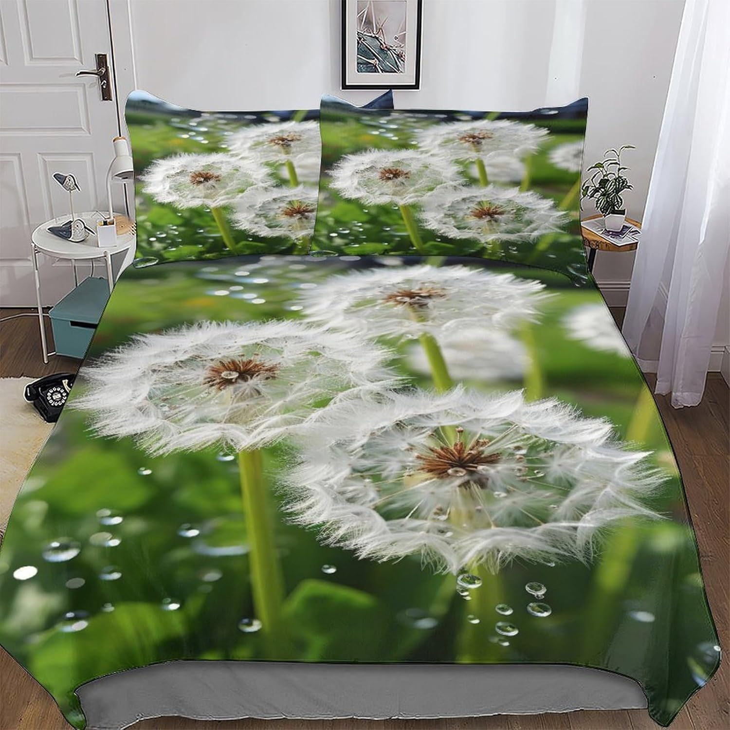 Housse de Couette 240x260 Facile à Enfiler avec Taies d'Oreillers Zippées