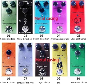 10 Sound Effects Compact Portable Guitar Vintage Overdrive Effects Pedal
