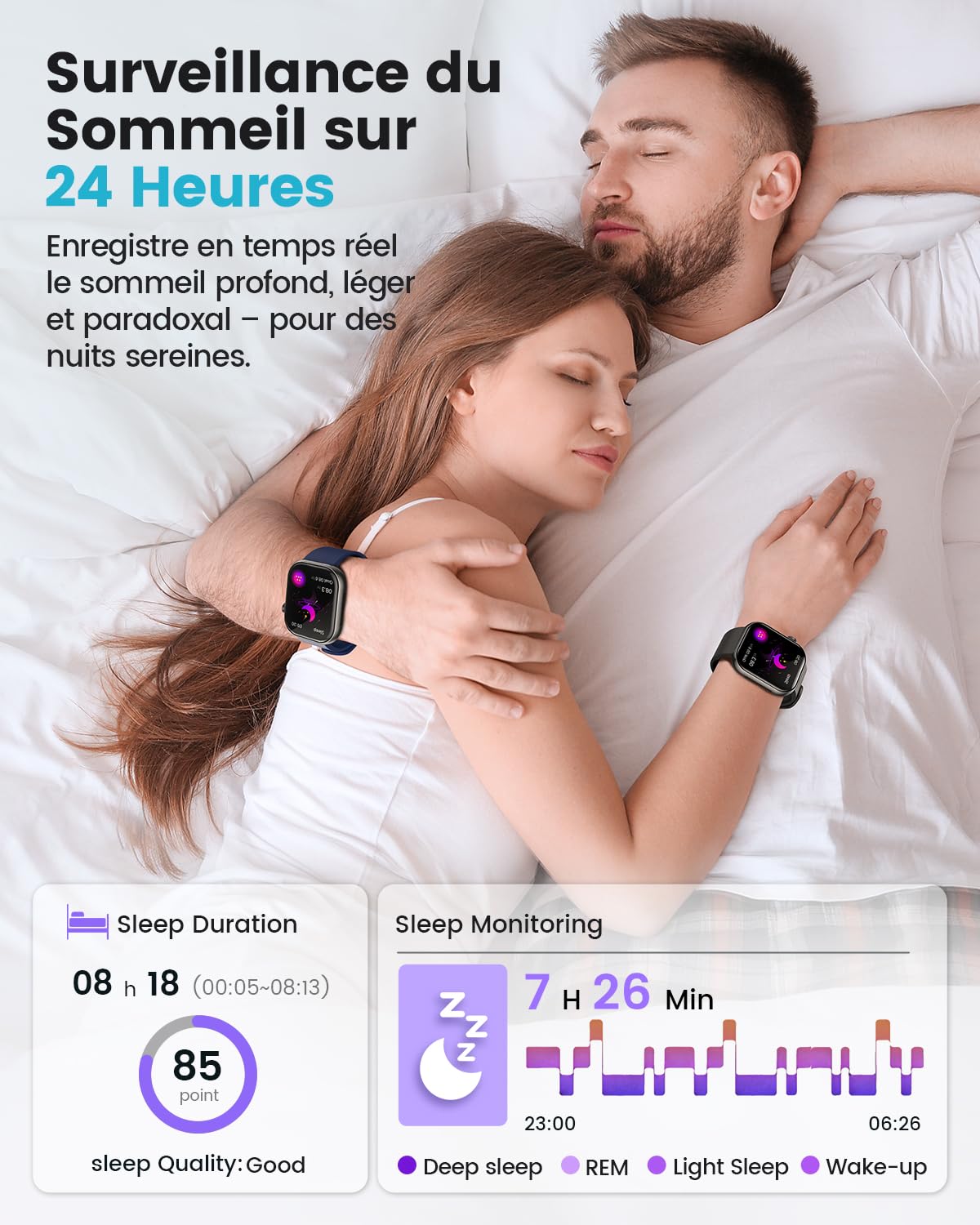 2026 Nouvelle Montre Connectée Homme avec ECG, HRV, 𝐆𝐥𝐲𝐜é𝐦𝐢𝐞, Tension Artérielle, 1,97" AMOLED Montre de Santé avec Suivi 24H la Fréquence Cardiaque, SpO2, Suivi du Sommeil, IMC, iOS Android