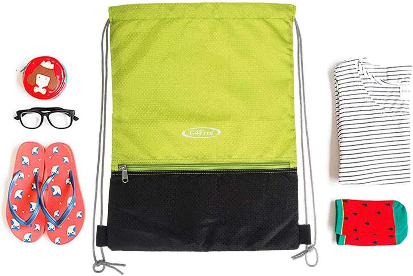 G4Free 15L Drawstring Backpack 15L&20L Cinch Bag String Backpack Gym Bag for Men Women Nylon
