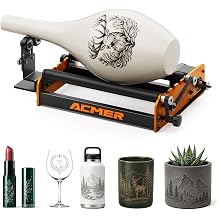 ACMER M2 Laser Rotary Roller,360 Y-Axis Rotary Attachment for Laser Engraver, 4-138mm Adjustable Engraving Space for Cylindrical Objects & Rings, Compatible with S1,P1, P2 & Most Laser Engravers