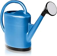 Gardener’s Supply French Blue 3 Gallon Watering Can with Removable Stainless Steel Rose - Durable Indoor Outdoor Garden Sprinkler