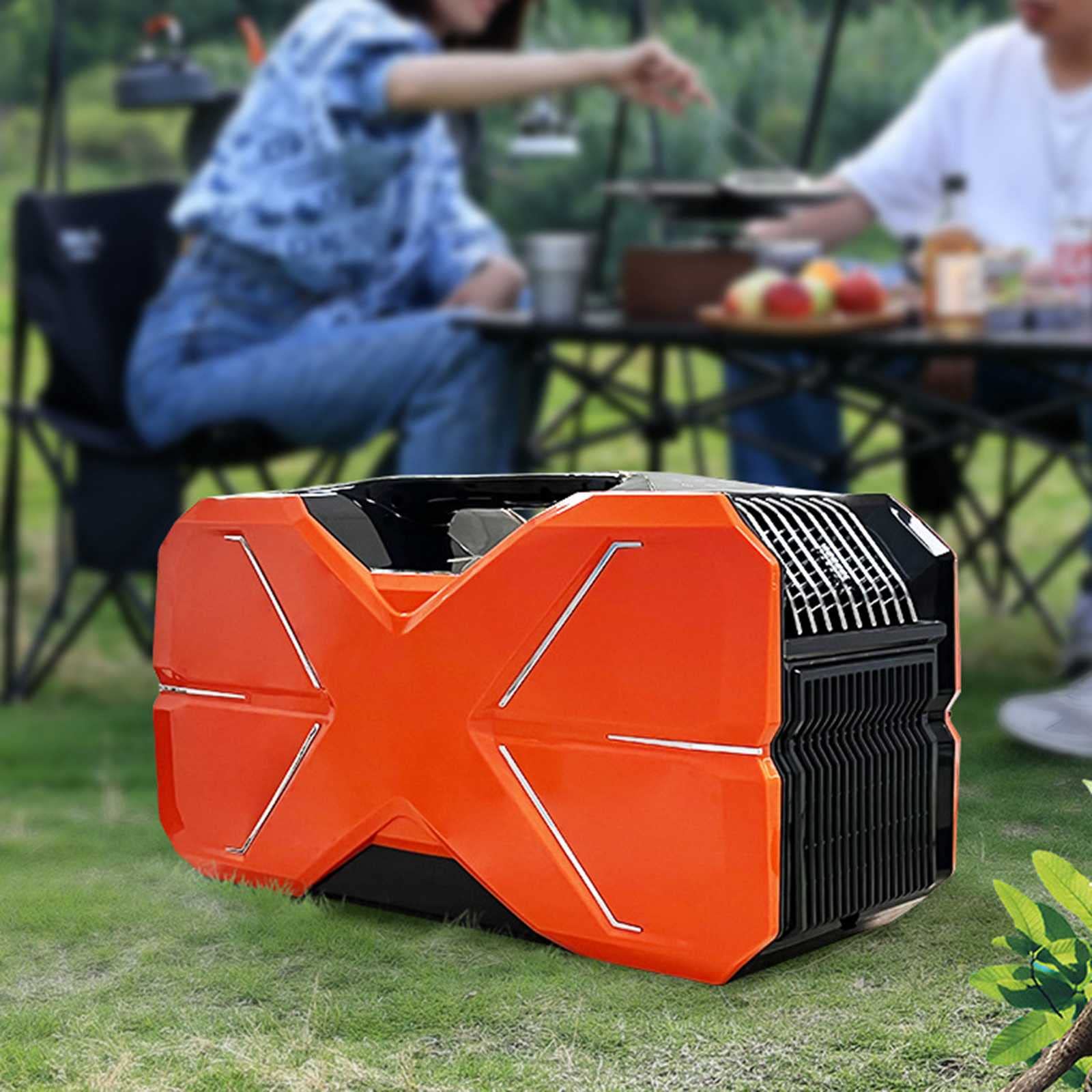 Condizionatore d'aria portatile per tenda, 680 W/2500 Btu Ventola per condizionatore d'aria di raffreddamento mobile Raffreddamento rapido Sistema a doppio tubo con 3 velocità del vento, per feste