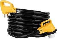 Vista 10 de Cable de alimentación eléctrica, de Camco, 55191, 25 pulgadas, de PowerGrip, con mango, 50 amperios