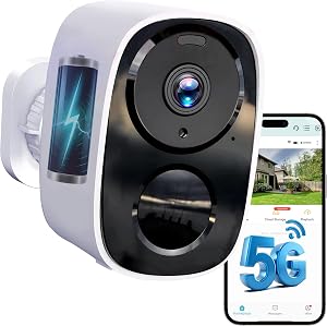 HITELLARCAM 2K Überwachungskamera Außen Akku, 2.4/5GHz Dual-Band WLAN Kamera Set mit Kostenlosem Cloud-Speicher, KI-Bewegungserkennung, Farb-Nachtsicht, 2-Wege-Audio, IP66 Wasserdicht für Haus &Garten