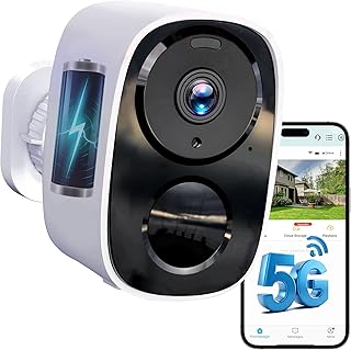HITELLARCAM 2K Überwachungskamera Außen Akku, 2.4/5GHz Dual-Band WLAN Kamera Set mit Kostenlosem Cloud-Speicher, KI-Bewegungserkennung, Farb-Nachtsicht, 2-Wege-Audio, IP66 Wasserdicht für Haus &Garten