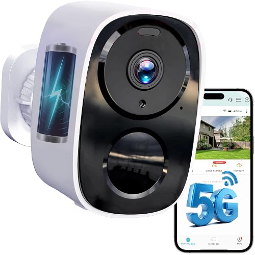 HITELLARCAM 2K Überwachungskamera Außen Akku mit 5GHz/2.4GHz WLAN