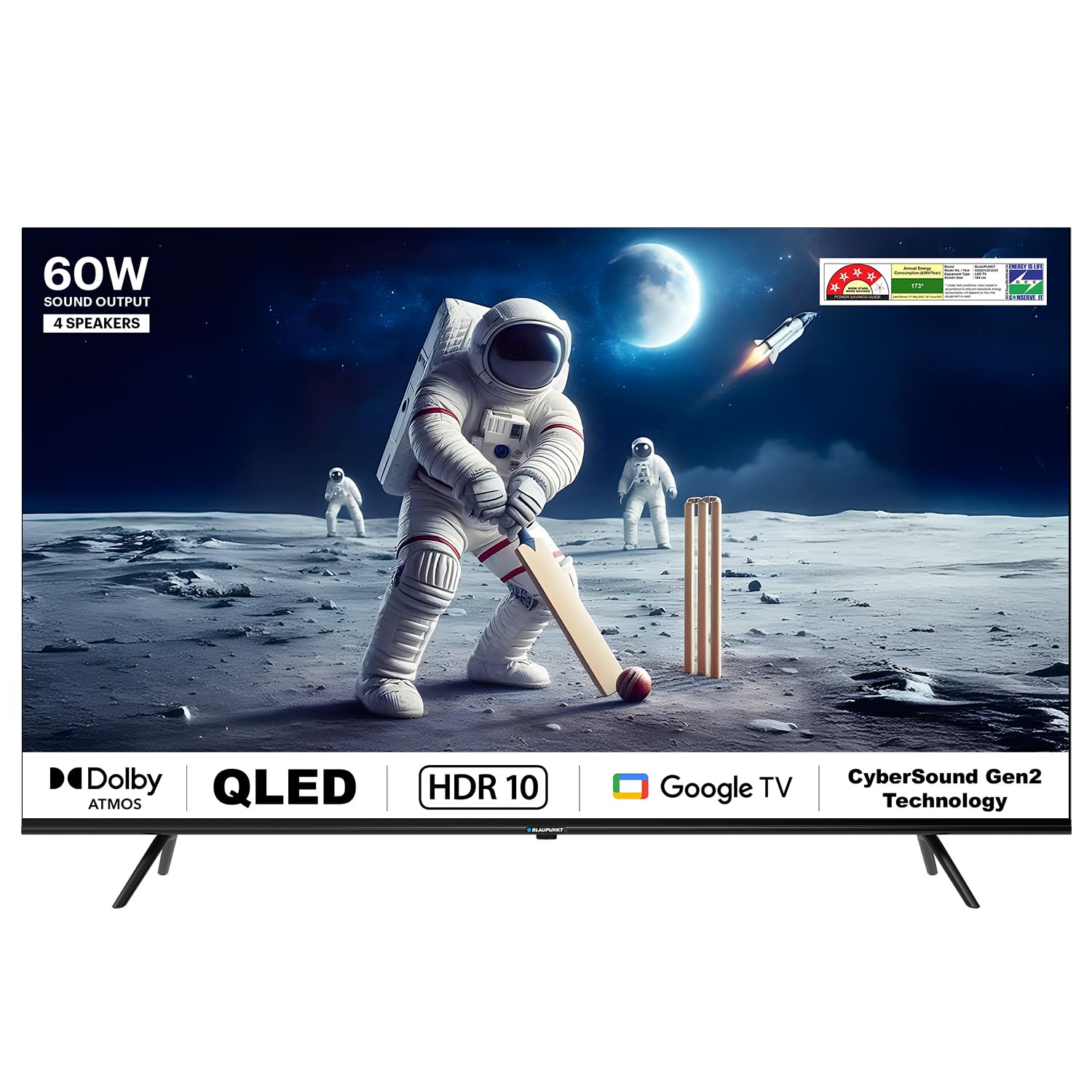 Blaupunkt 164 cm (65 inches) Quantum Dot Series 4K Ultra HD QLED Google TV 65QD7030 (Black) Blaupunkt 164 cm (65 inches) Quantum Dot Series 4K Ultra HD QLED Google TV 65QD7030 (Black)