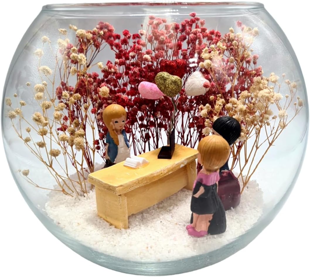 SODEF Terrarium Congratulations on New Job Promotion Gift for Dear Friend, Unique Decorative Glass Planter for Desk, One Size - One Size