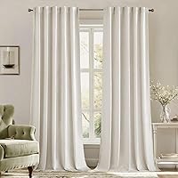 Vista 44 de MIULEE Cortinas de terciopelo de 63 pulgadas de largo, 2 paneles de cortinas opacas de lujo para dormitorio, sala de estar, cortinas de ventana
