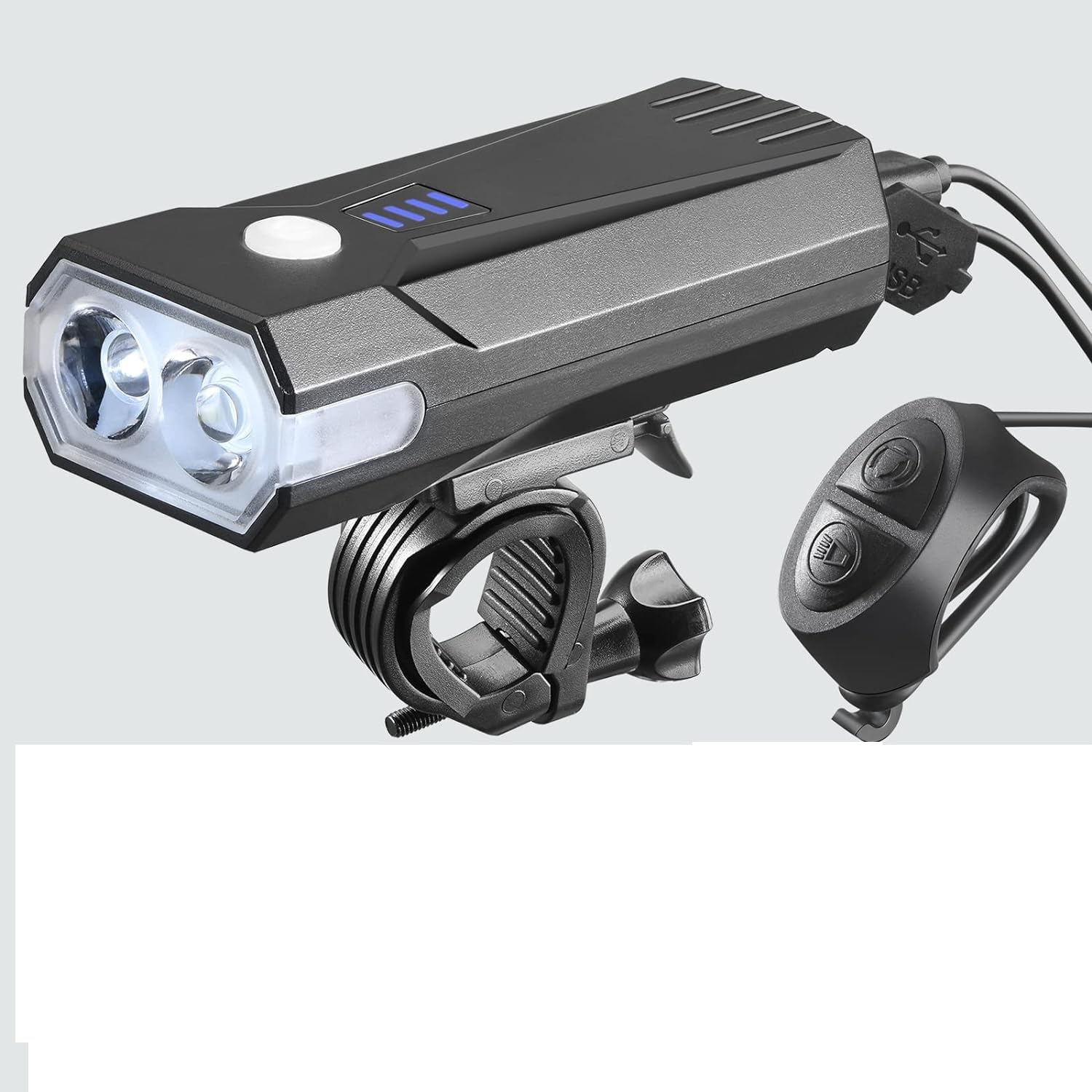 Bicycle Lights - USB Rechargeable Cycling Lights Front and Rear with 5 Modes LED, 600 Lumen, Waterproof - Black-picture-12