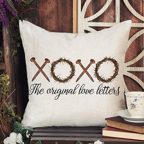 Miniatura 3 de The Original Love Letters XOXO - Funda de almohada romántica rosa para el día de San Valentín boda compromiso aniversario funda de cojín decorativa