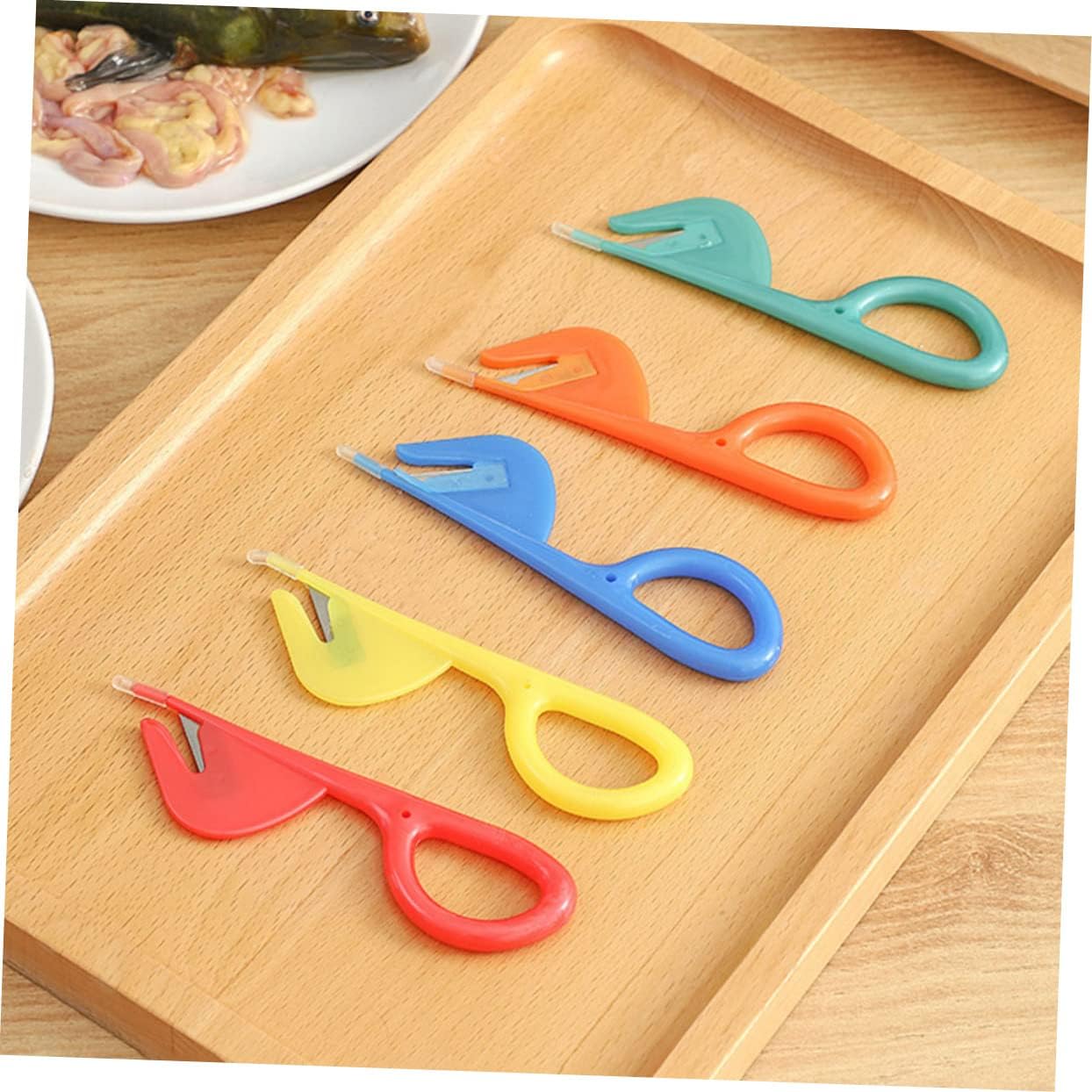 Poultry Intestine Cutters 10Pcs ABS Stainless Steel Quick Cleaning