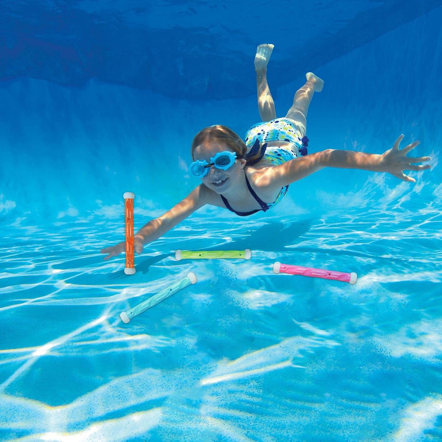Swimming Pool Sticks - Water Sticks for Pools | 6 Pool Toy Training Diving Water Diving Pool Set for Teens Learning to Swim Biwingarden