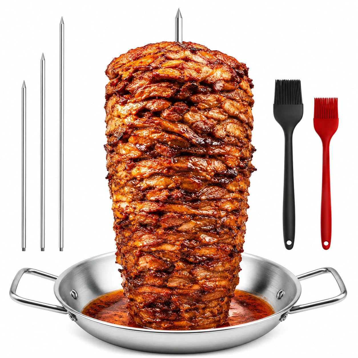 Amazon.com: Al Pastor Skewer for Grill, Stainless Steel Vertical