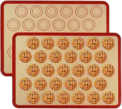 Tapete Culinário Antiaderente de Silicone com Fibra de Vidro - Seguro para Uso no Forno, Resistente à Alta Temperatura e Fácil de Limpar, Ideal para Biscoitos, Massas e Pizzas(1)