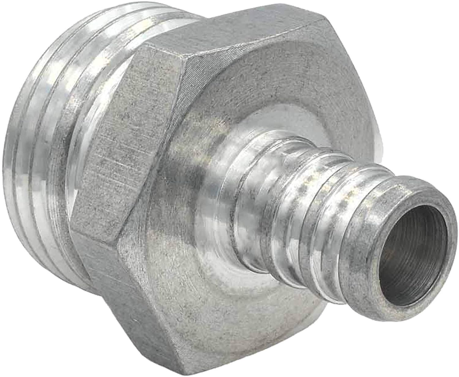 ICT Billet 1/2 Pex to 3/4 Garden Hose Adapter Water Contamination Flush Home DIY Flush Kit Pex Cleaning Designed & Manufactured in USA Bare Aluminum F500PEX750GH