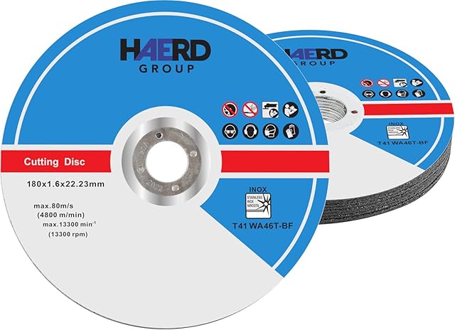 Professional Cutting Discs Diameter 180 mm 1.6 mm Thin for Flex, Cutting and Angle Grinders / Stainless Steel / Cutting Discs / Flex Discs / Pack of 10
