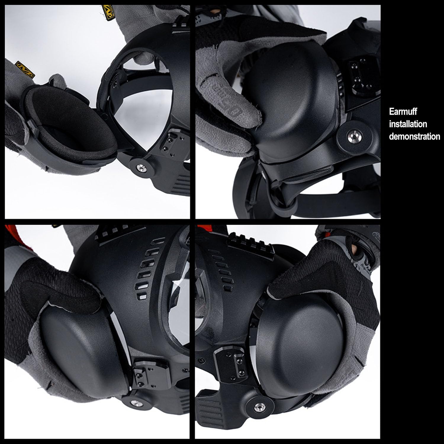 Tactical Dog Helmet with Goggles for Large Breed, Windproof&Impact-Resistant Pet Motorcycle Helmet Hat with Ear Holes Adjustable Straps Safety for Halloween Cosplay Hiking Riding