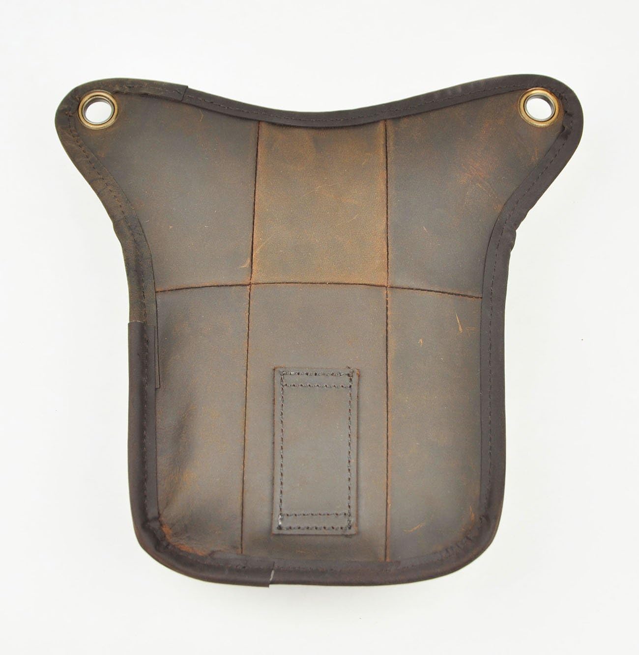 Le'aokuu Mens Genuine Leather Motorcycle Waist Pack Messenger Shoulder Drop Leg Bag - Image 4