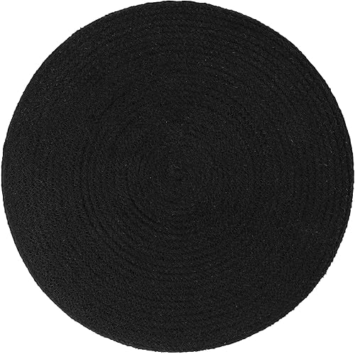 Miniatura 56 de REDEARTH · Taburete otomano de puf cubo, puf trenzado de yute para la sala de estar, dormitorio, guardería, patio, salón y otras habitaciones (14.5